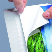 Papier photo blanc brillant A4 imperméable, imprimable, autocollant, pour imprimante jet d'encre