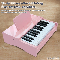 Girl Gift Items pink 25 Keys Electronic Music Instrument Toy Wooden Keyboard Piano Children Kids Indoor Playing on Sale