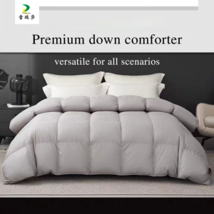 Couette <span class=keywords><strong>en</strong></span> coton matelassée confortable avec garnissage 90% duvet de canard, hypoallergénique, respirante, sans odeur, utilisable toute l'année - Product Image 1