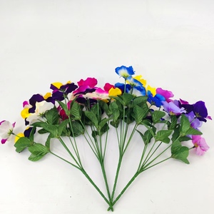 زهرة الجنائز الاصطناعية 7 شوك بانسي بوش زهرة القبر الديكور التذكارية التابوت الديكور زهرة التابوت - Product Image 6