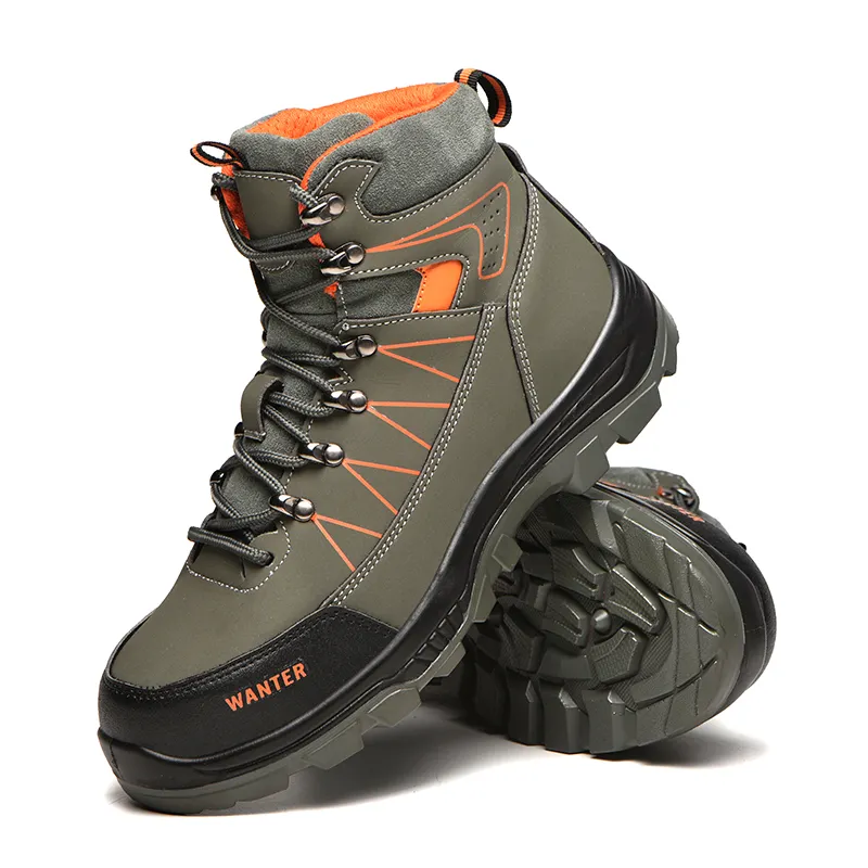 Seel cap boots safety shoes work winter waterproof with steel toe caps