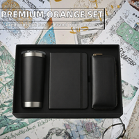 Coffret Cadeau d'Entreprise Premium pour Noël et le Nouvel An Chinois : Gobelet en Acier Inoxydable, Carnet en PU, Portefeuille en Cuir pour Entreprises