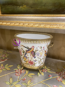 Avrupa Vintage bakır porselen ev dekor antika çiçek ve kuş desen serisi lüks yatak odası ev dekorasyon süs - Product Image 4