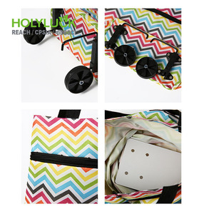 Chariots de supermarché légers sacs de chariot de chariot d'épicerie pliables pliables réutilisables sac à provisions pliant avec roues - Product Image 3