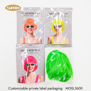 YACHEN neón <span class=keywords><strong>rosa</strong></span> amarillo verde corto Bob pelucas de <span class=keywords><strong>pelo</strong></span> <span class=keywords><strong>disfraz</strong></span> neón fiesta pelucas para mujeres niñas cumpleaños <span class=keywords><strong>Halloween</strong></span> fiesta decoraciones - Product Image 4