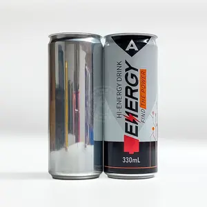 Lata de metal de aluminio vacía impresa más vendida 250ml 330ml 355ml 473ml 500ml bebida alcohólica café soda energía lata de refresco