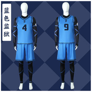 Maillot de football <span class=keywords><strong>Blue</strong></span> <span class=keywords><strong>Lock</strong></span>, vêtements de sport, <span class=keywords><strong>anime</strong></span>, costume de cosplay Isagi Yoichi, Hyoma Chigiri, Meguru Bachira, combinaisons, gilets, shorts - Product Image 4