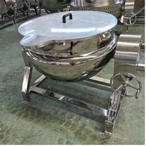 Bollitore a vapore 500l SUS304 motore inclinabile per la fabbrica di olio da cucina <span class=keywords><strong>e</strong></span> salsa per Pasta 20% bollitura più veloce - Product Image 4