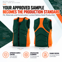 Gilet de protection personnalisé pour adultes avec fermeture éclair frontale et rembourrage intégré pour le kitesurf, le windsurf et le wing foil OEM ODM