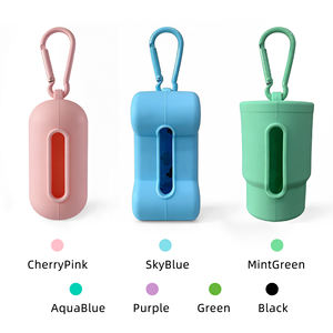 휴대용 실리콘 반려동물 배변봉투 디스펜서, 야외 배변 수거용 보관함 - Product Image 1