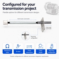 Capteur de température NTC GAIMC pour la surveillance de l'huile de transmission automobile, sonde métallique, support de montage, câble tressé, OEM