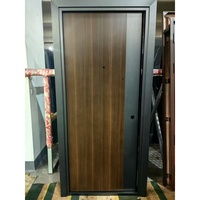 Porte d'entrée blindée en acier pour le commerce extérieur, construction épaissie à mortaise et tenon, anti-effraction, classe D, résistance au feu, style postmoderne