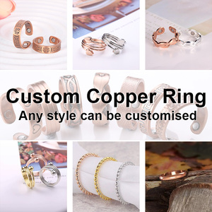 Perhiasan BioMagnetic Kawat Tembaga Murni 99,99% Cincin Ular Berlapis Emas Romantis untuk Pernikahan Aksesoris Fashion Wanita Magnet - Product Image 4
