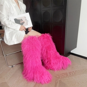 Botas de <span class=keywords><strong>mujer</strong></span>, zapatos de invierno de tendencia 2024 <span class=keywords><strong>para</strong></span> <span class=keywords><strong>mujer</strong></span>, botas de lana de piel mongol auténtica, botas cálidas de piel <span class=keywords><strong>para</strong></span> nieve, zapatos de piel <span class=keywords><strong>para</strong></span> <span class=keywords><strong>mujer</strong></span> - Product Image 1