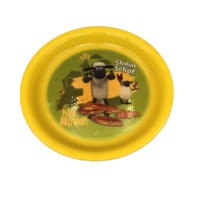 Assiette ronde en plastique PP 3D lenticulaire à motif de dessin animé personnalisé, couleur sur mesure, portable et réutilisable pour enfants, usage domestique – Vente chaude