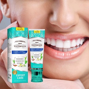 YILEST <span class=keywords><strong>Dentifrice</strong></span> à la menthe et à la noix de coco sans fluor 120g Nettoyage des <span class=keywords><strong>dents</strong></span> Renforcement Blanchiment - Product Image 3