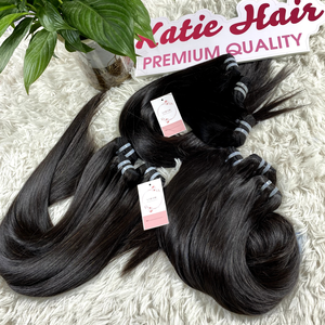 Extensions de cheveux humains 100% vietnamiens, longueur personnalisée, lisses, double trame, sans perte, 100g, lots de permanente, cheveux vierges, vente en gros - Product Image 4