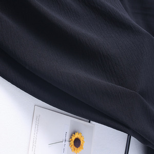 2025 gran oferta CEY Yarn Korea Abaya crepé tela 67 pulgadas <span class=keywords><strong>especial</strong></span> tejido negro diseño de sarga para vestido de mujer Ropa para Niñas - Product Image 5