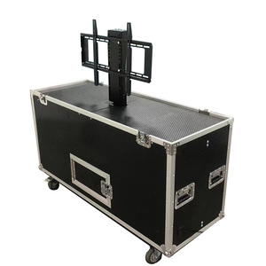 APEX CASES Flight Case Elettrico Motorizzato <span class=keywords><strong>per</strong></span> <span class=keywords><strong>TV</strong></span> LED-LCD-Plasma con Pannello Monitor da 55, 65, 80-100 Pollici e Ruote da 4 Pollici - Product Image 1