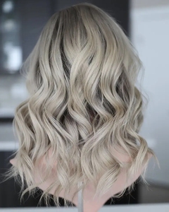 Peluca de Cabello Humano <span class=keywords><strong>Rubio</strong></span> Balayage con Encaje Frontal HD, Peluca sin Pegamento con Ondas Sueltas, Peluca de Cabello Remy - Product Image 1