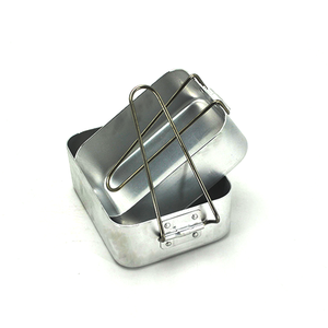 2 pcs Aluminum Mess Tin Camping Cookware Mess Tin Set Cooker Lunch Box Food Container for Camping Hiking