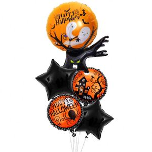 5Pcs/Set Halloween Theme Foil Pumpkin Head Witch Globol Star Shape Set <b>Balloon</b> Party <b>Decoration</b> - Product Image 4