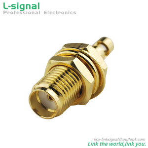 RF Coax SMA Female Bulkhead Mount Solder Connector for <strong>IPX</strong> 1.13mm Cable - Product Image 3