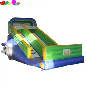 Baseball theme inflatable dry slide blue beautiful slide for commercial use