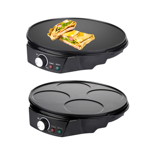Meilleure vente Portable 1200W Pizza Maker ménage cuisine crêpières avec bouton réglable en température <span class=keywords><strong>30</strong></span> <span class=keywords><strong>CM</strong></span> 11.8 12 pouces plaque - Product Image 1