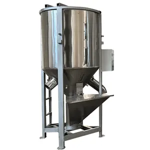 Vertical color mixer for plastics material stainless steel fish feed mixer drying equipment