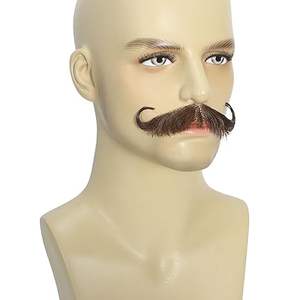 <span class=keywords><strong>Moustache</strong></span> réaliste faite à la main avec des cheveux humains, <span class=keywords><strong>moustache</strong></span> <span class=keywords><strong>de</strong></span> guidon élégante pour homme, poils faciaux <span class=keywords><strong>de</strong></span> costume avec dentelle invisible - Product Image 4