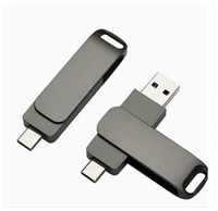 Memorias USB-C Dobles Personalizadas, Unidades Flash OTG 2.0 de 8GB, 16GB, 32GB, 64GB, Memoria Flash USB y Tipo C, Unidad Flash Tipo C
