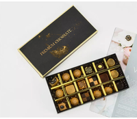 Maßgefertigte Schokoladenbox mit Deckel und Boden, Wellpappe-Einlage, Umweltfreundliche Recycelbare Geschenkbox für Süßigkeiten