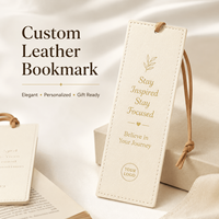 Marque-page en cuir de luxe avec estampage à chaud doré, logo personnalisé, nom, citation, cadeau pour la remise des diplômes, les enseignants, les mariages, les entreprises, vente en gros