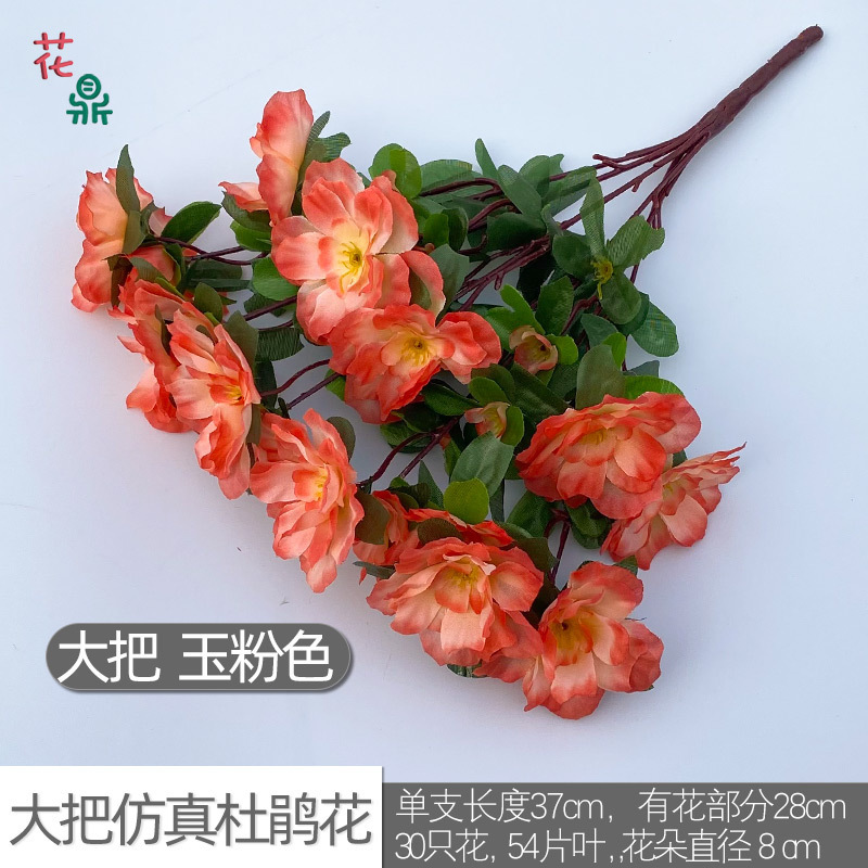 Gros bouquets d'azalées, rose jade