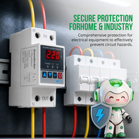Protecteur de tension monophasé réglable KP2-V, électronique, AC220V, matériau PC, AVR SVC 1kVA 50/60Hz