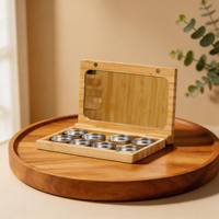 Palette de fards à paupières créative inspirée du bambou, ton clair, idéale pour les filles noires, les soirées, les clubs et les sorties nocturnes
