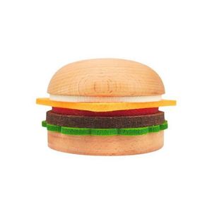 Creative Hamburger Wooden Coaster Non-Slip Felt Layer Cup <b>Mat</b> for Kitchen <b>Bar</b> - Product Image 1