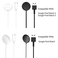 Accessoires pour montre connectée Pixel Watch 2 3, chargeur pour Google Pixel Watch 2 3, câble de charge rapide magnétique USB C noir