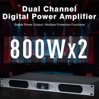 Amplificador de Potencia Portátil de Metal de Doble Canal NBD260/NBD280 de 600/800W, 4/8 Ohmios, Audio Profesional, Alto Rendimiento Digital, XLR para Escenario