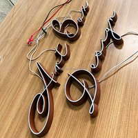 Mini-lettres en acrylique, lettres 3D éclairées par LED, signalétique de devanture, personnalisation de logo, étanches pour l'extérieur