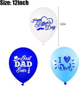 18 개/세트 해피 아버지의 날 풍선 12 인치 아버지의 날 블루 풍선 파티 장식 나는 아빠를 사랑합니다 라텍스 풍선 파티 - Product Image 3