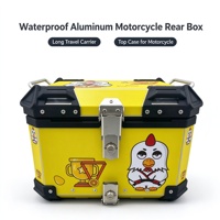 Boîte arrière de moto en aluminium étanche, coffre de transport longue distance pour moto