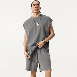 Camiseta Básica de Punto 100% Algodón para Hombre, Color Sólido, Estilo Desgastado, Sin Mangas, Suave, Transpirable, Corte Regular, para Uso Diario en Verano - Product Image 3