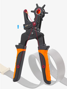 YTH Professionele Zware Lederen Gatenpons met Meerdere Maten, Rotatie Lederen Gatenpons Set met Ergonomische Handgrepen - Product Image 1