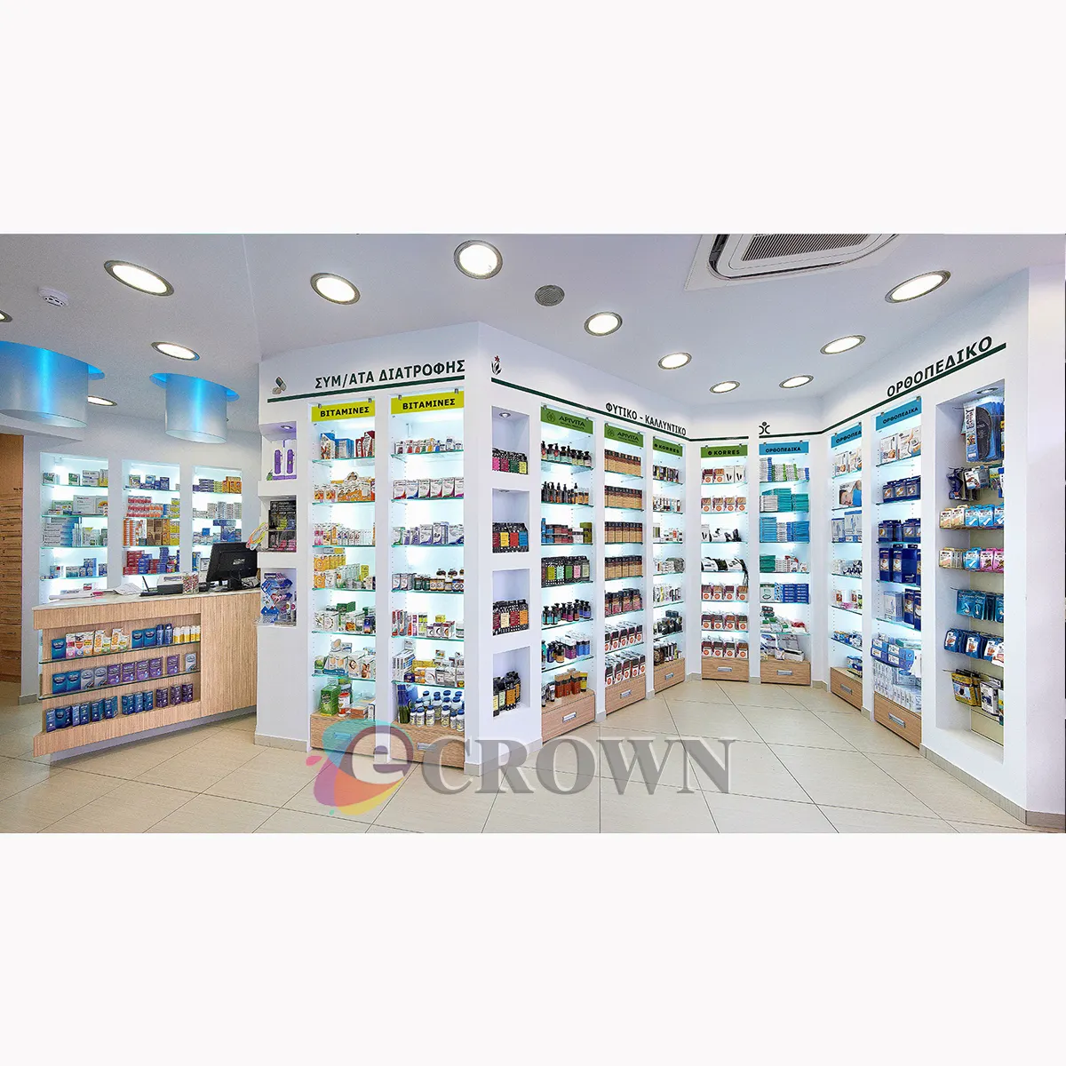 Unique Style Pordrugstore Stall Modern chemist's shop design store display pharmacy Court display counter