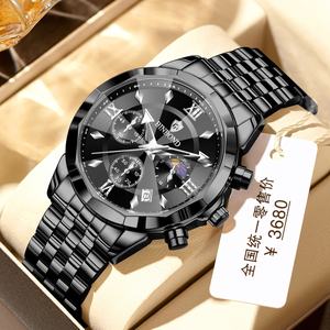 Montre pour homme en quartz avec bracelet en silicone, cadran en verre, personnalisation OEM ODM, étanche, affichage lumineux des aiguilles, calendrier - Product Image 6
