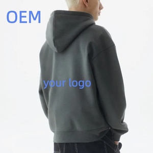 Customizable Heavyweight 500-600GSM 100% Cotton Unisex Oversized Winter Hoodies With Custom Logo Puff <b>Printed</b> Hoodie - Product Image 2