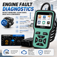 Lecteur de codes de panne moteur OBD2 V500, outil de diagnostic automobile, effacement des DTC, flux de données en temps réel, test de prêts I/M, test de tension