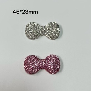 Kawaii <strong>Bling</strong> Pink Full Diamond Bow Tie Junk <strong>Phone</strong> <strong>Case</strong> Laptop Decoration Charm Accessories Flat Back Scrapbooking DIY Crafts